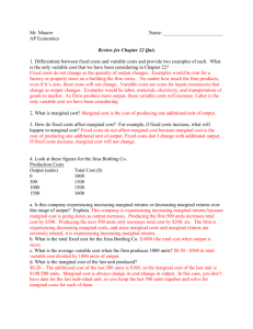 Mr. Maurer Name: AP Economics Review for Chapter 22 Quiz 1