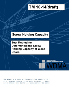 TM 10- 08 14(draft) Screw Holding Capacity Test Method for