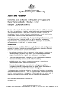 Economic, civic and social contributions of refugees and