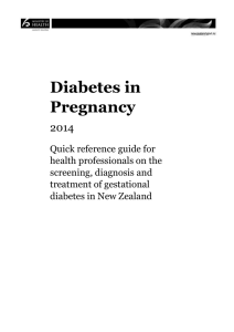 Diabetes in Pregnancy: Quick reference guide for