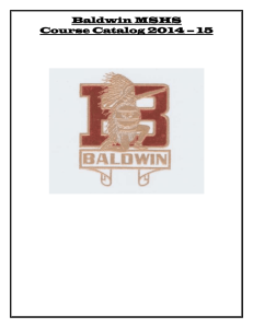 Baldwin MSHS Course Catalog 2014 – 15