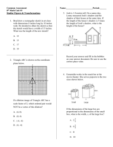 Common Assessment 8th Math Unit #5 Similar Figures