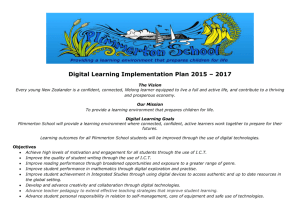 Digital Learning Implementation Plan 2015 – 2017
