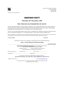 CHRISTMAS PARTY! Thursday 10 th December, 2015