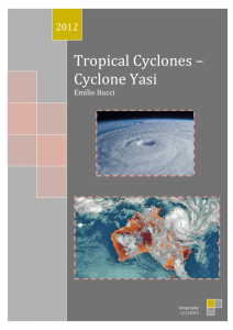 Tropical Cyclones * Cyclone Yasi
