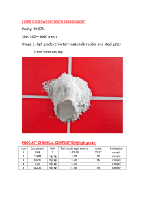 Fused silica pwoder(micro silica powder)