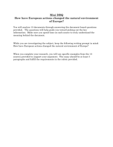 European Environmental Concerns