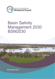 Basin Salinity Management 2030 BSM2030 - Murray