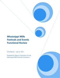 Mississippi Mills Festivals and Events Functional Review