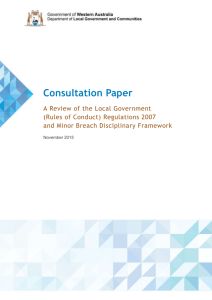 Consultation Paper - Department of Local Government and