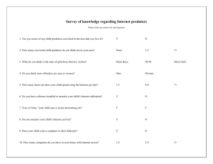Survey of knowledge regarding Internet predators