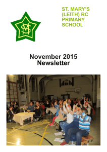 November Newsletter - St. Marys Leith Primary School