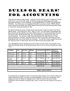 Bulls or Bears? For Accounting There are two ways to make money