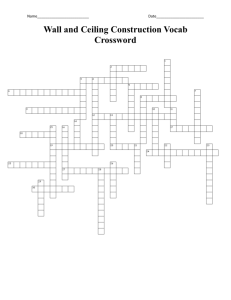 Wall and Ceiling Construction Vocab Crossword