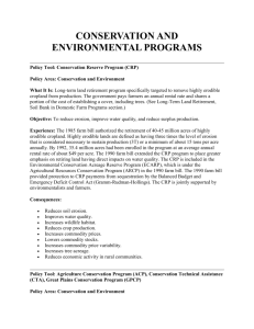 Conservation and Environmental Programs