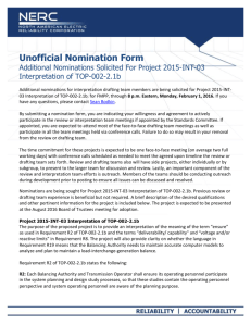 Unofficial Nomination Form