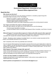 Environment Department new ethics form 2014