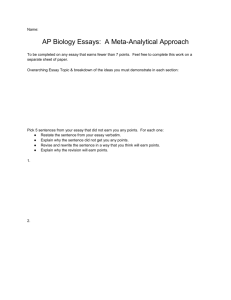 AP Biology Essay Meta-Analysis