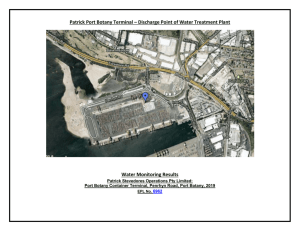 Patrick Port Botany Terminal – Discharge Point of Water