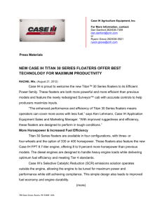new case ih titan 30 series floaters offer best technology for