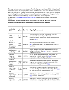 This page features a summary of dozens of scholarship