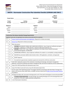 Stormwater Construction Plan Submittal Checklist