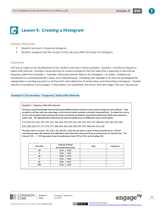 Lesson 4: Creating a Histogram