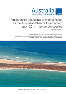 Vulnerability and status of marine fishes for the Australian State of