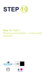 Step 10 Tool 1: Sharing Good Practice - A case study