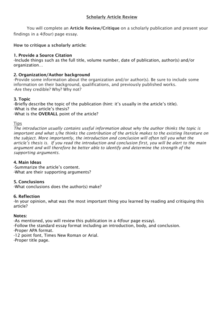 Beautiful Tips About How To Write A Scholarly Article Review Commonlab23