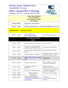 2014 Meeting Agenda - Florida Renal Administrators Association
