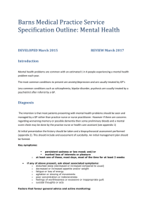 Mental Health Specification 2015