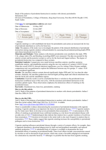 Study of the patterns of periodontal destruction in smokers with