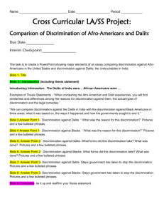 Comparison of Discrimination of Afro