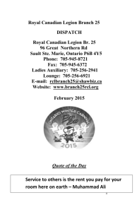 Feb-2015-Dispatch - Royal Canadian Legion Branch 25