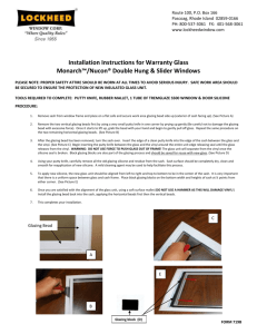 Warranty Glass Installation Instructions
