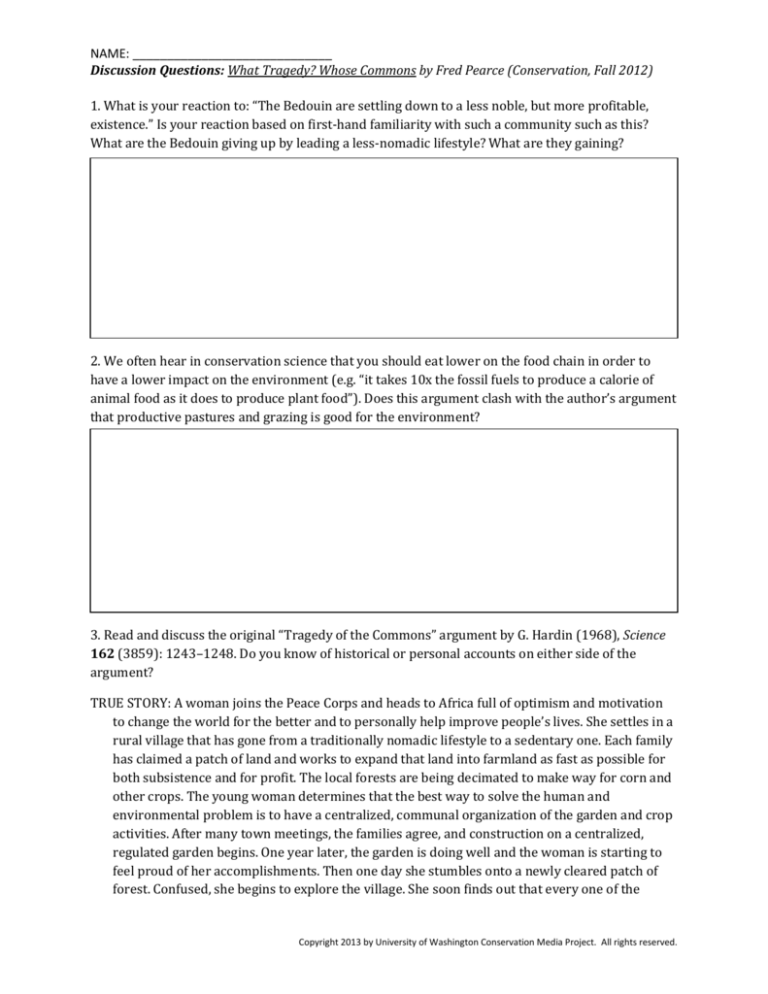 Discussion Questions Worksheet