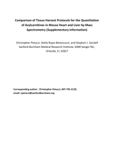 Comparison of Tissue Harvest Protocols for the Quantitation of