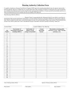 Housing Authority Collection Form
