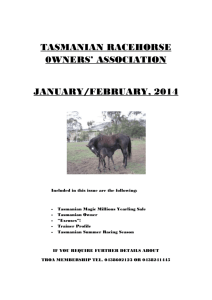 January 2014 - Tasmanian Racehorse Owners Association