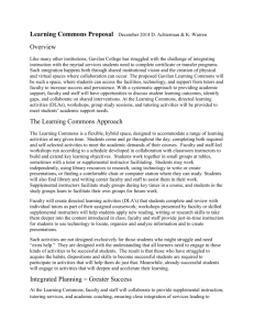 Learning Commons Proposal