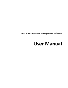 IMS: Immunogenetic Management Software