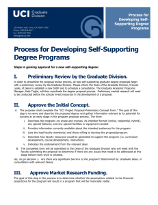 Process for Developing Self-Supporting Degree Programs