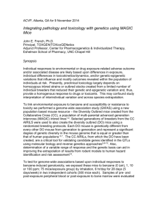 Integrating pathology and toxicology with genetics using MAGIC Mice