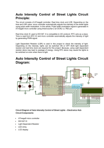 Auto Intensity Control of Street Lights Circuit Principle: