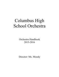 Orchestra Handbook - Columbus High School Orchestra