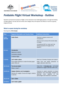 Foldable Flight Virtual Excursion Information