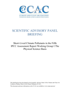CCAC Scientific Advisory Panel Briefing on Short-Lived