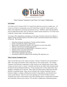 Tulsa Veterans Treatment Court Vet Center Collaboration