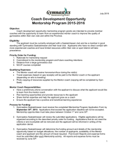Mentorship Coach Development Opportunity Grant 2015-2016